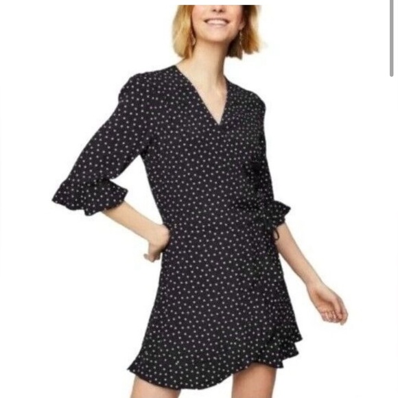 🔴Loft Wrap Polka Dot Faux Wrap Romper - Size 16 - Picture 1 of 15